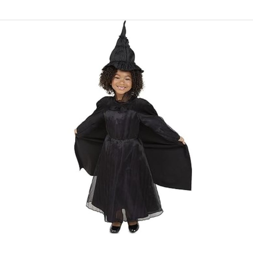 WICKED ELPHABA COSTUME WITH DRESS CAPE AND HAT FITS SIZE 4-6X